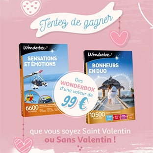 Jeu St Valentin Auchan : Wonderbox à gagner