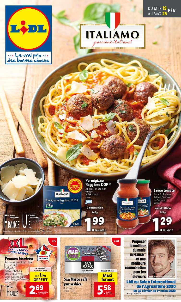 Catalogue Lidl Italiamo Du 19 Au 25 Fevrier 2020