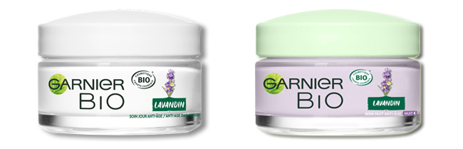 testez les soins de jour et de nuit Lavandin Garnier Bio