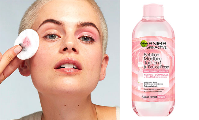 Tester gratuitement la solution micellaire à l’Eau de Rose Skin Active Garnier avec Sampleo