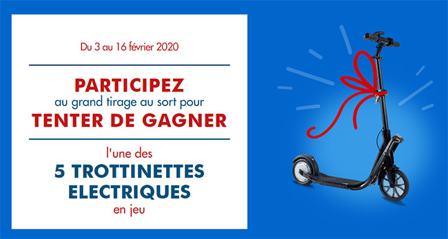 Tentez de gagner votre trottinette électrique avec Caprice des Dieux 