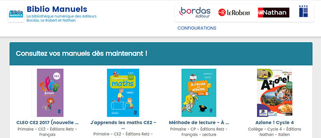 Biblio Manuels accès gratuits 