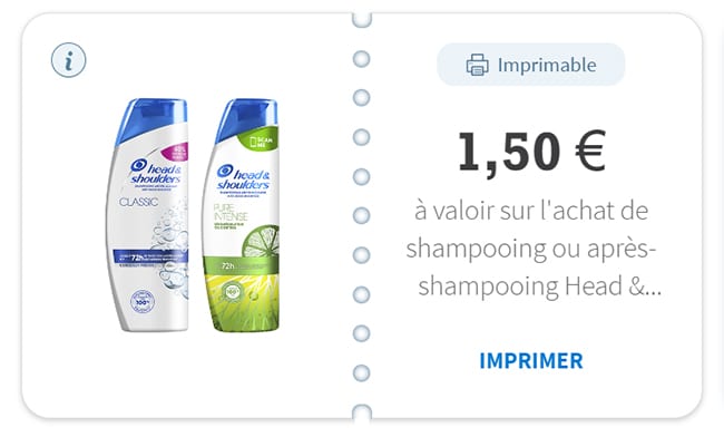 Bon de réduction Head & Shoulders sur Envie de Plus