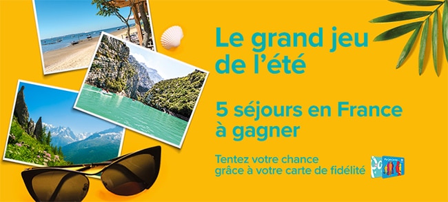 Tentez de gagner des séjours avec vos achats chez Carrefour