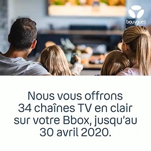 Visionnez 34 chaînes supplémentaires avec votre box TV Bouygues