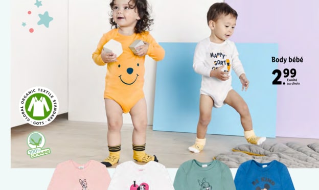 Lidl : Vêtements Disney Baby pas chers