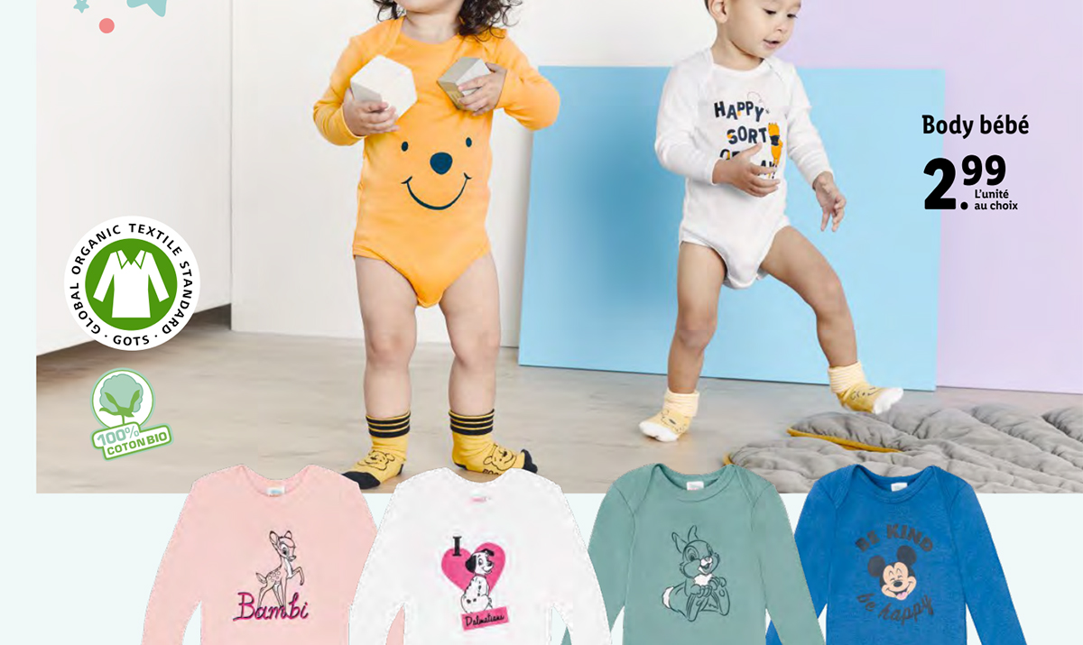 Lidl : Vêtements Disney Baby pour bébés à petit prix (dès 2,49€)