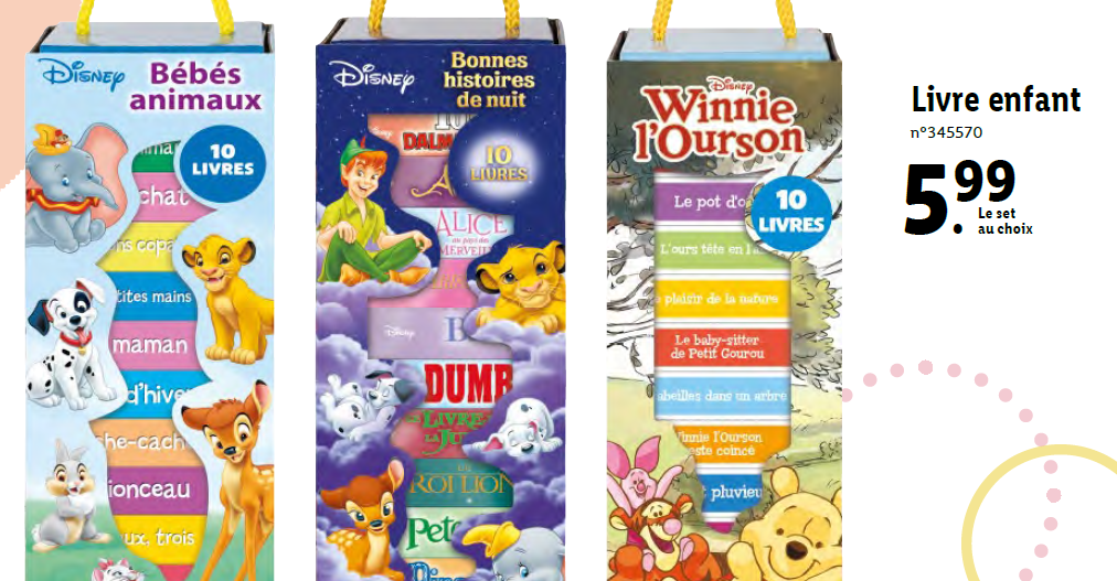 Bon Plan Lidl Coffret De 10 Livres Disney A 5 99 Seulement