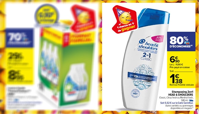Promo Carrefour : Shampooing Head & Shoulders moins cher