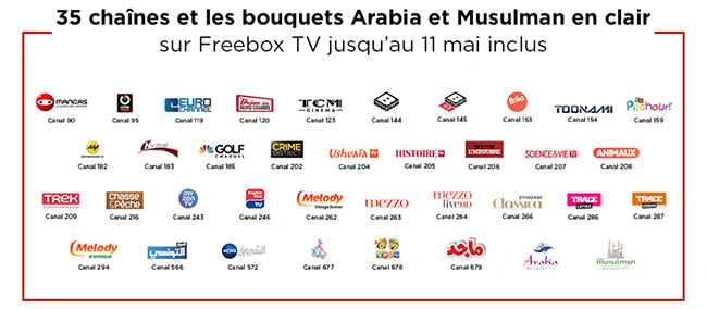 chaînes à voir gratuitement via la Freebox