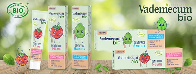 Testez gratuitement le dentifirces pour enfants Vademecum Bio avec Doctissimo