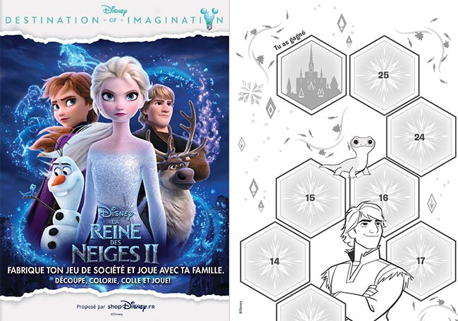 Imprimez gratuitement le jeu de société La Reine des Neiges de Disney