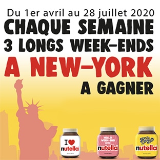 Jeu Nutella : 39 week-ends à New-York à gagner