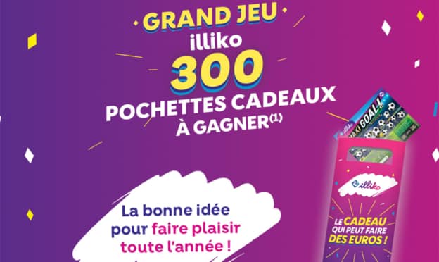 300 pochettes cadeaux contenant 20€ de tickets FDJ à gagner