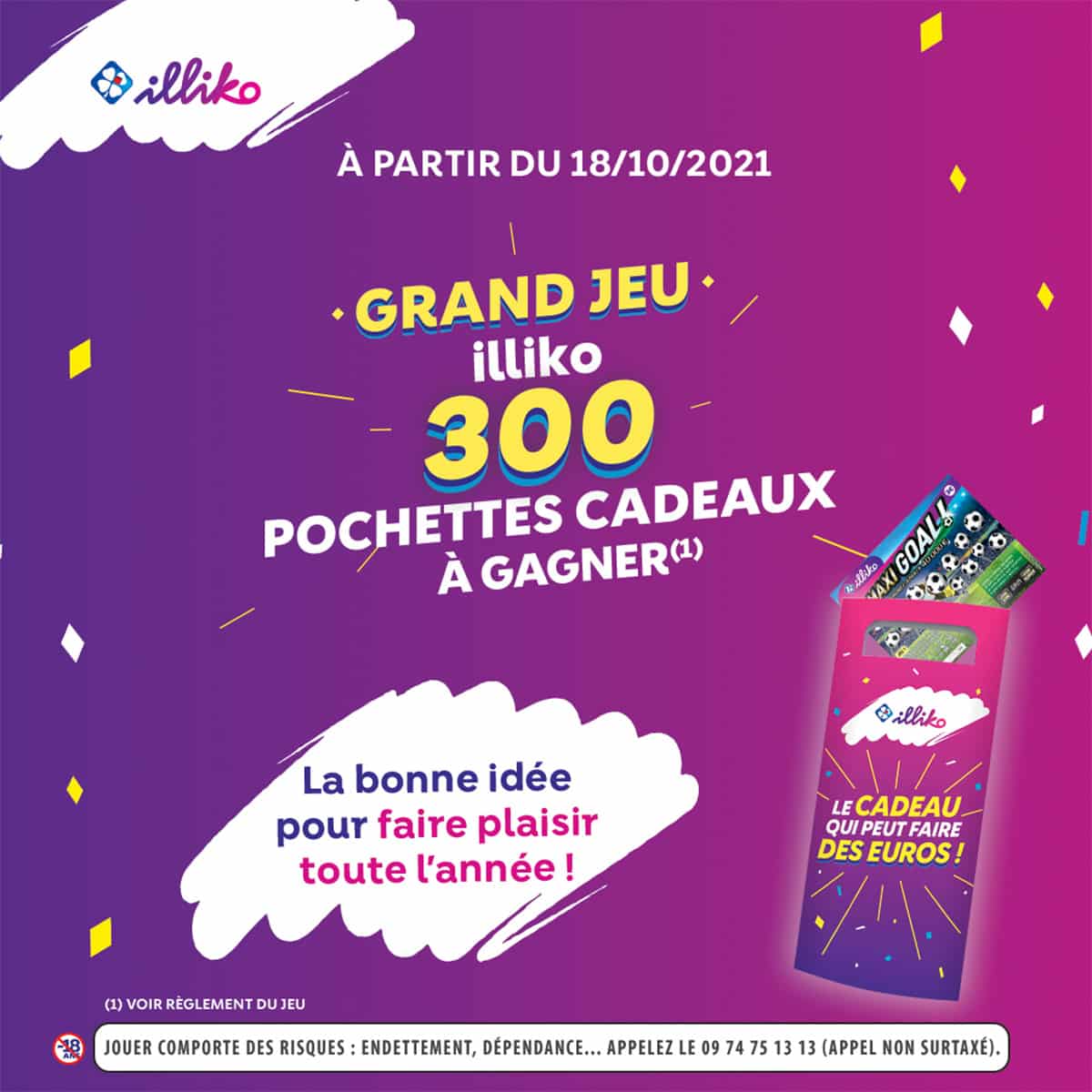 300 pochettes cadeaux contenant 20 de tickets FDJ gagner