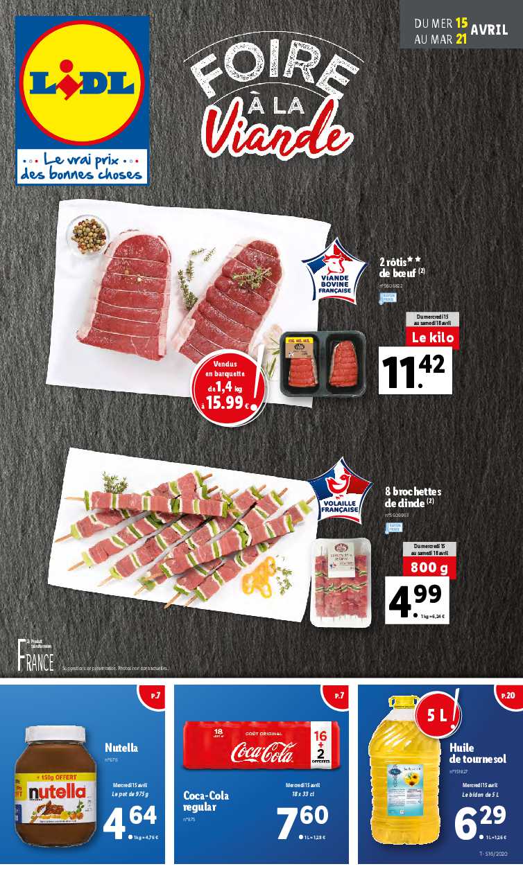 Catalogue Lidl Foire A La Viande Du 15 Au 21 Avril 2020