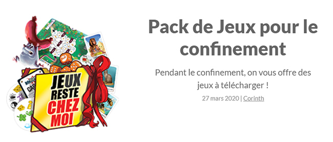 Téléchargez gratuitement le pack de jeux de société Confinement de Asmodee