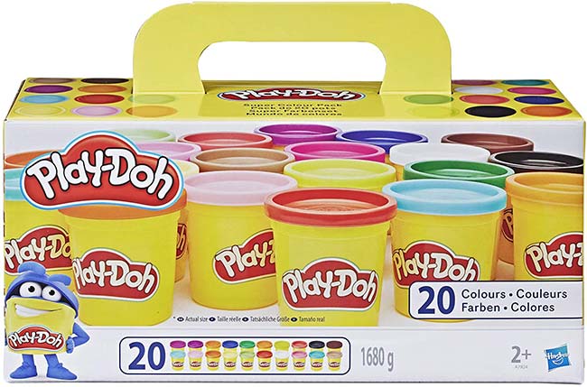 Lot de 20 pots de pâtes à modeler Play Doh à moitier prix