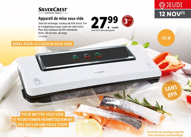 Promo Appareil De Mise Sous Vide Silver Crest chez Lidl