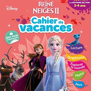 Cahiers de vacances la Reine des Neiges pas chers su Amazon