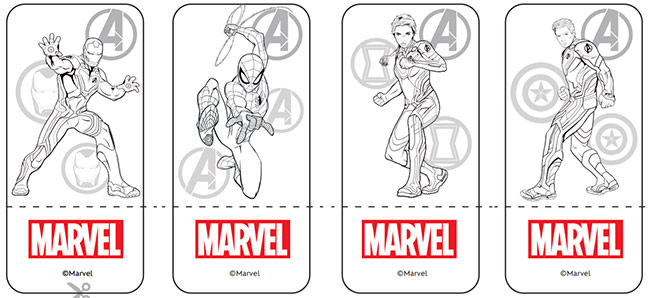 coloriage activite gratuit imprimer Disney Marvel Avengers