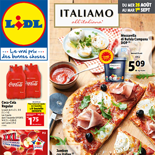 Catalogue Lidl Italiamo du 26 août au 1er septembre 2020