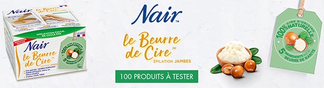 Tester gratuitement le Beurre de Cire Nair avec Femme Actuelle