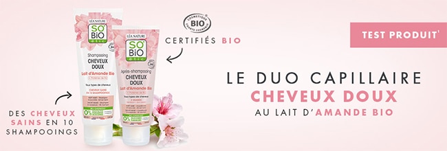 Tester gratuitement la routine Lait d’Amandes bio SO’BiO étic