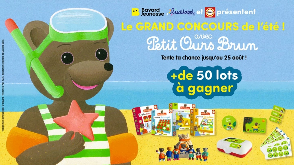 Jeu Bayard : Plus de 50 cadeaux Petit Ours Brun à gagner