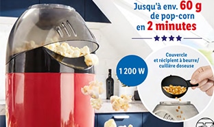 Bon plan Lidl : Machine à pop-corn SilverCrest pas chère