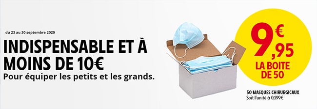 Promotion : Masque à prix coutant chez Intermarché