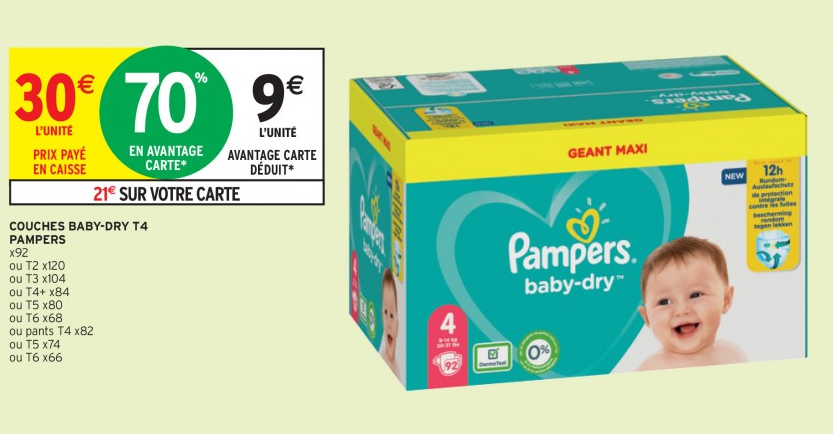 promo couche pampers intermarché - pampers bon réduction imprimer