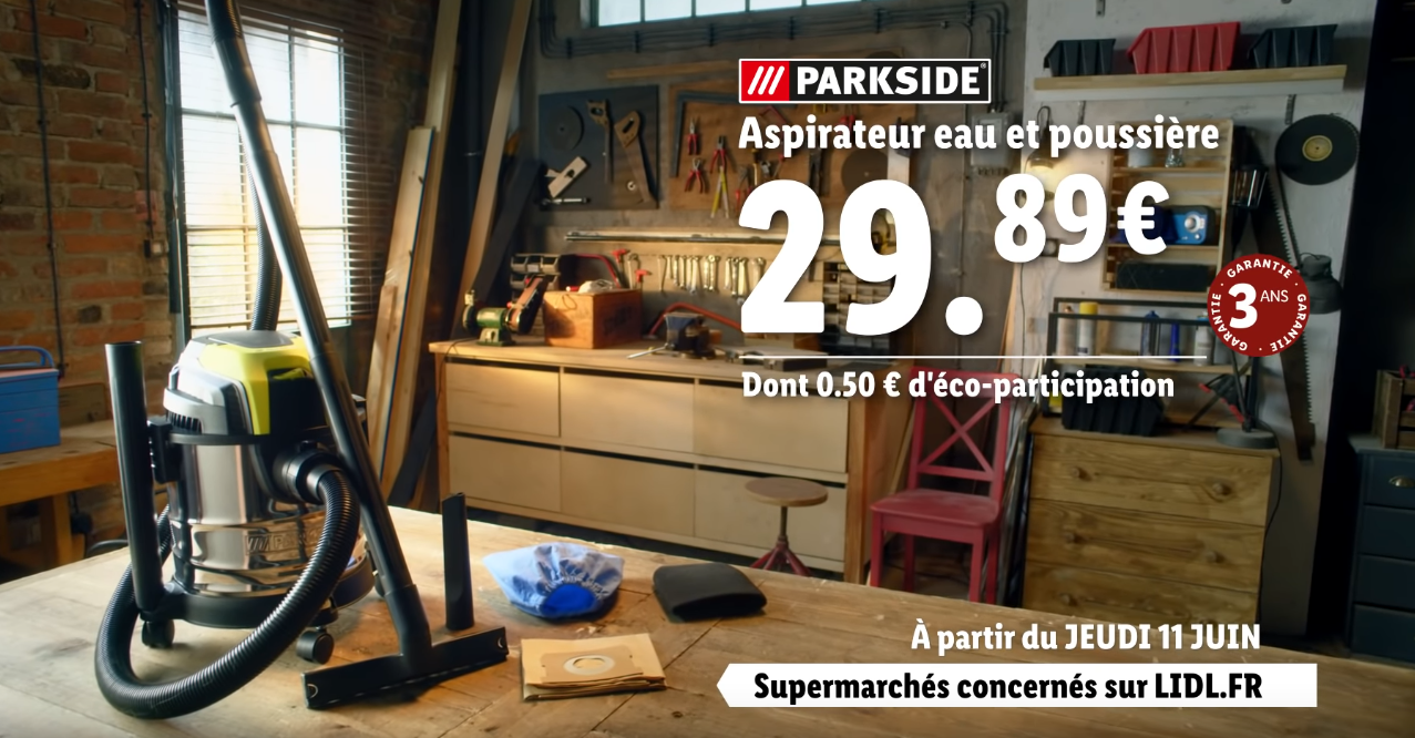 Promo Aspirateur Eau Et Poussière Parkside, Sacs Pour Aspirateur Eau Et  Poussière Parkside chez Lidl