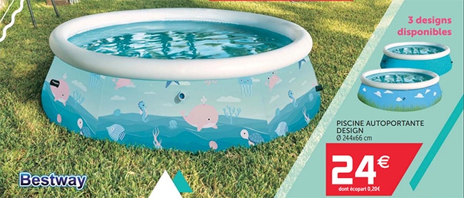 Piscine autoportante design Bestway à petit prix : 24€ seulement