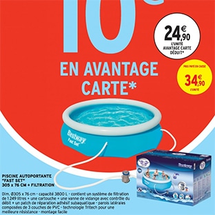 Intermarché : Piscine Bestway à 24,90€ (via remise fidélité)