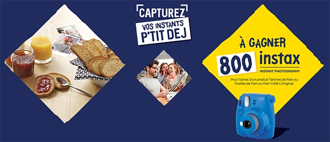 Tentez de gagner votre Instax Mini Fujifilm avec Brioche Pasquier