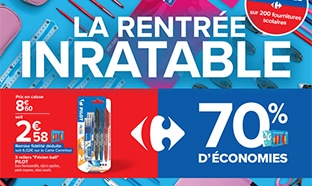 Promo Carrefour : Fourniture scolaires pas chères