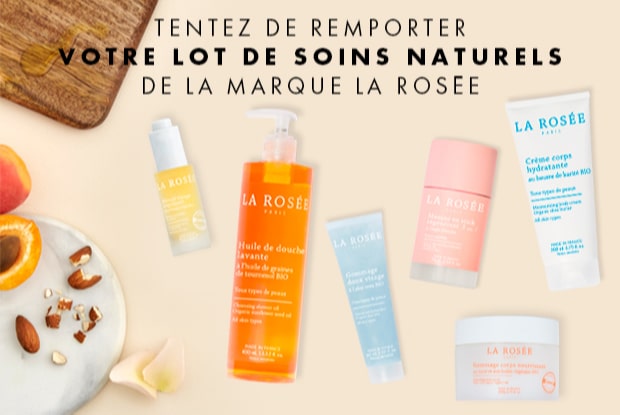 Lots de cosmétiques naturelles La Rosée à remporter avec Elle