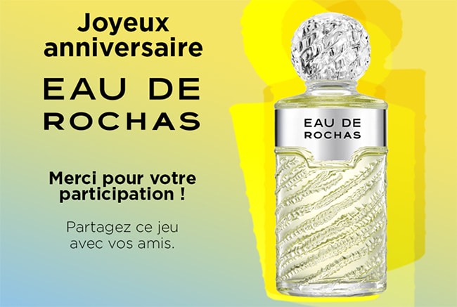 Tentez de gagner une eau de toilette Eau de Rochas avec Interparfums