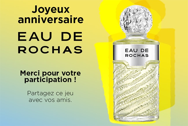 Tentez de gagner une eau de toilette Eau de Rochas avec Interparfums