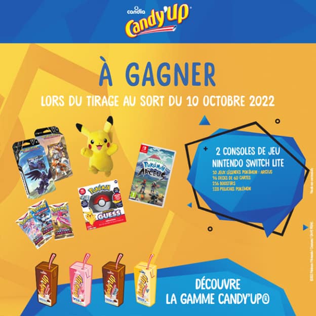 Jeu Candy’Up : Nintendo Switch Lite et 454 cadeaux Pokémon