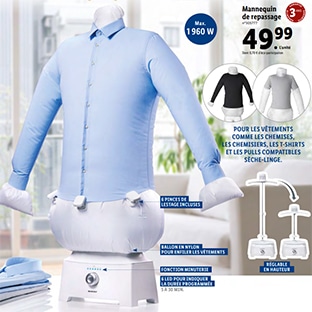 Lidl : Mannequin de repassage automatique à 49,99€