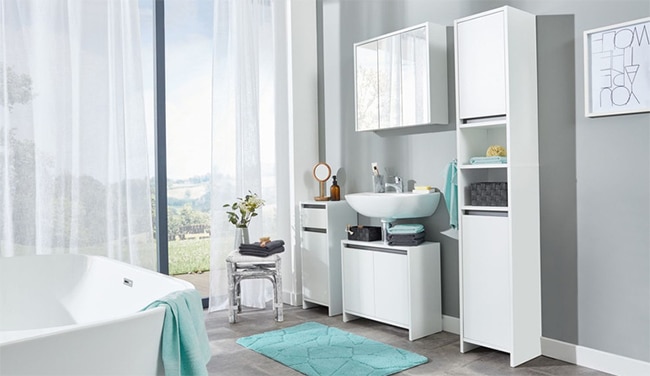 Ensemble de 4 meubles de salle de bain Livarnoliving à 130€ chez Lidl