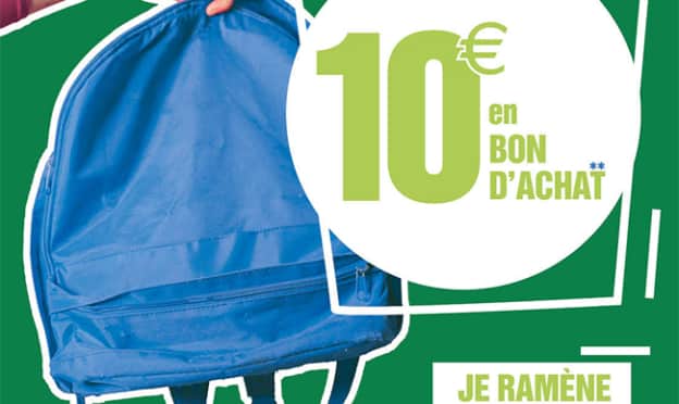 Reprise cartable Cora : 10€ offert en bon