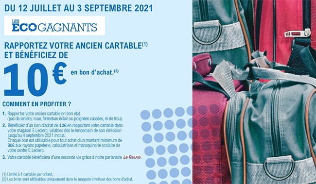 cartable pas cher leclerc