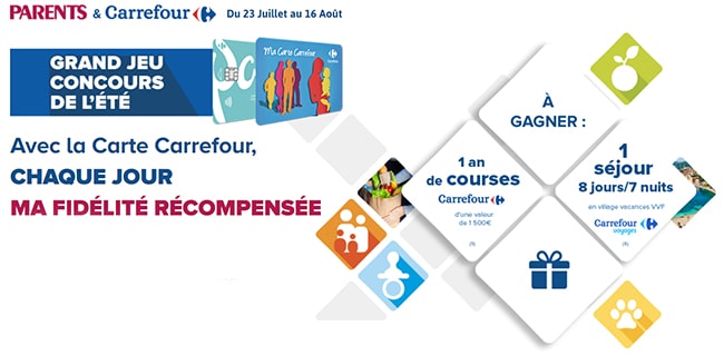 Tentez de gagner un séjour ou un an de course chez Carrefour avec Parents