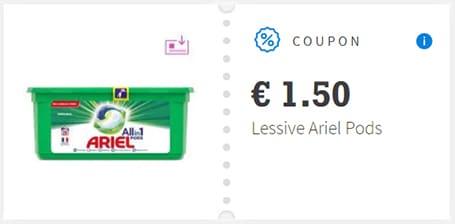 Bon de réduction Ariel Pods 3en1 sur Envie de Plus