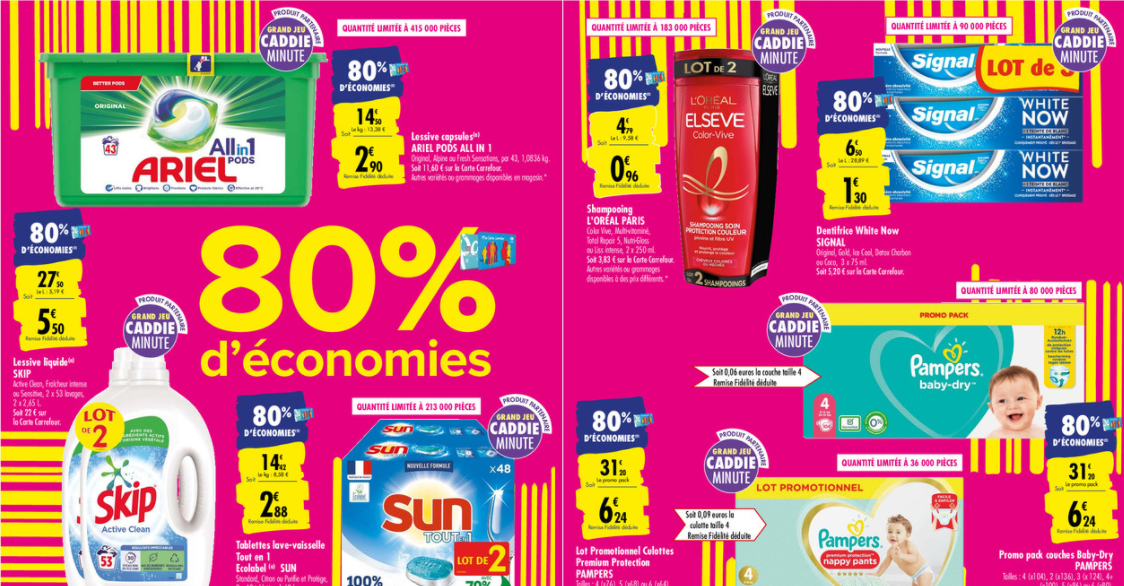 1 Semaine Achetée 1 Semaine Offerte Carrefour Catalogue Le Mois 100% gagnant de Carrefour : 80% d'économies