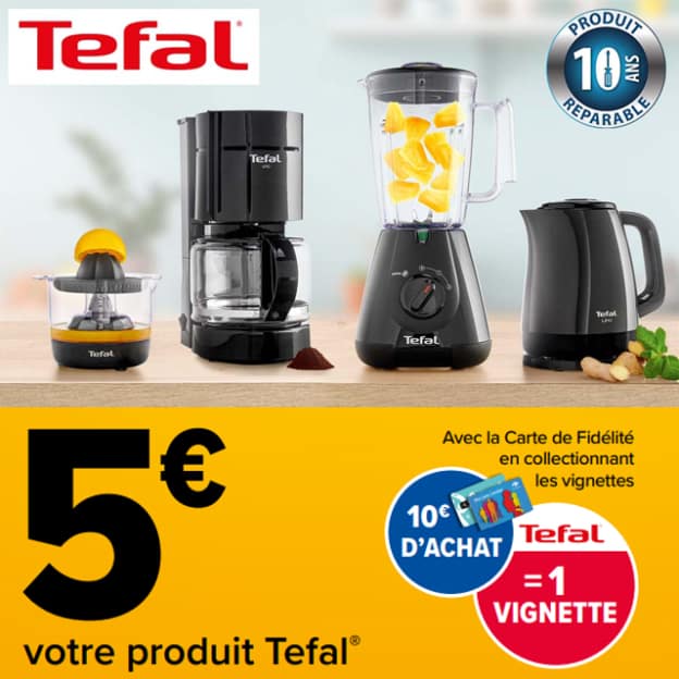 Opération Vignettes Carrefour : appareils Tefal pas chers