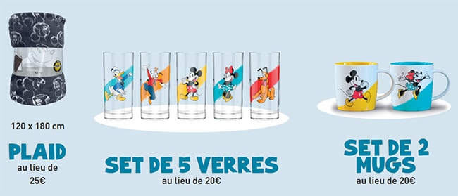 Les produits complémentaires Disney à 10€ avec 10 vignettes